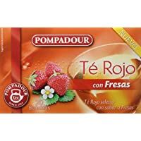 Los mejores  - Pompadour Té Rojo con Fresas - 20 Bolsitas
